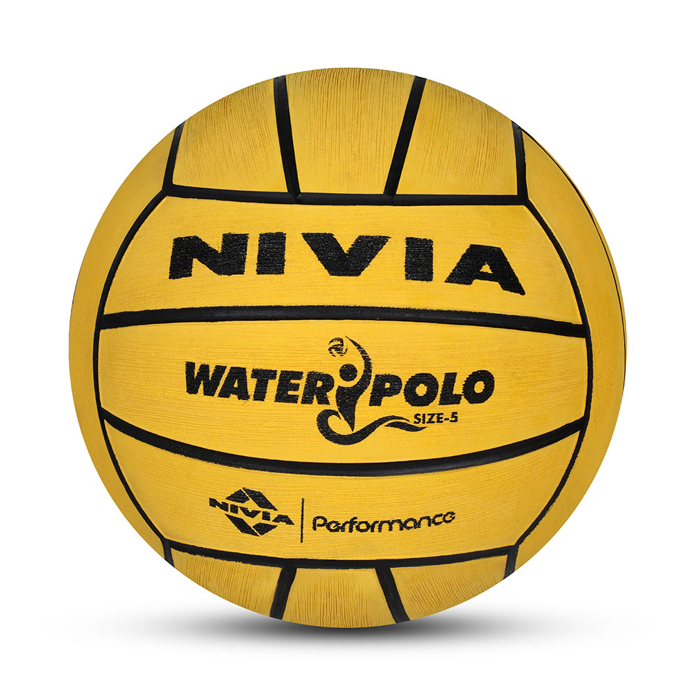 NIVIA WATER POLO, Match Ball, 18 Panels, Durable Rubber Cover Molded with Smooth Surface Matt, Butyl Bladder, Match Ball Standard, Made for Tournaments , to Play on All Kind of Indoor & Outdoor Surfaces