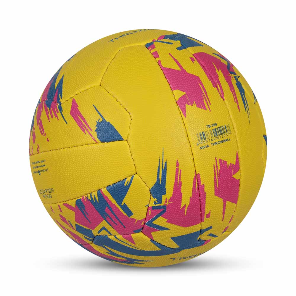 NIVIA THROW BALL MEN, Match Ball, 18 Panels, Durable Rubber Cover Hand-Stitched with Rubberized / Grippy Coating, Latex Bladder, Match Ball Standard, Made for Tournaments , to Play on All Kind of Indoor & Outdoor Surfaces