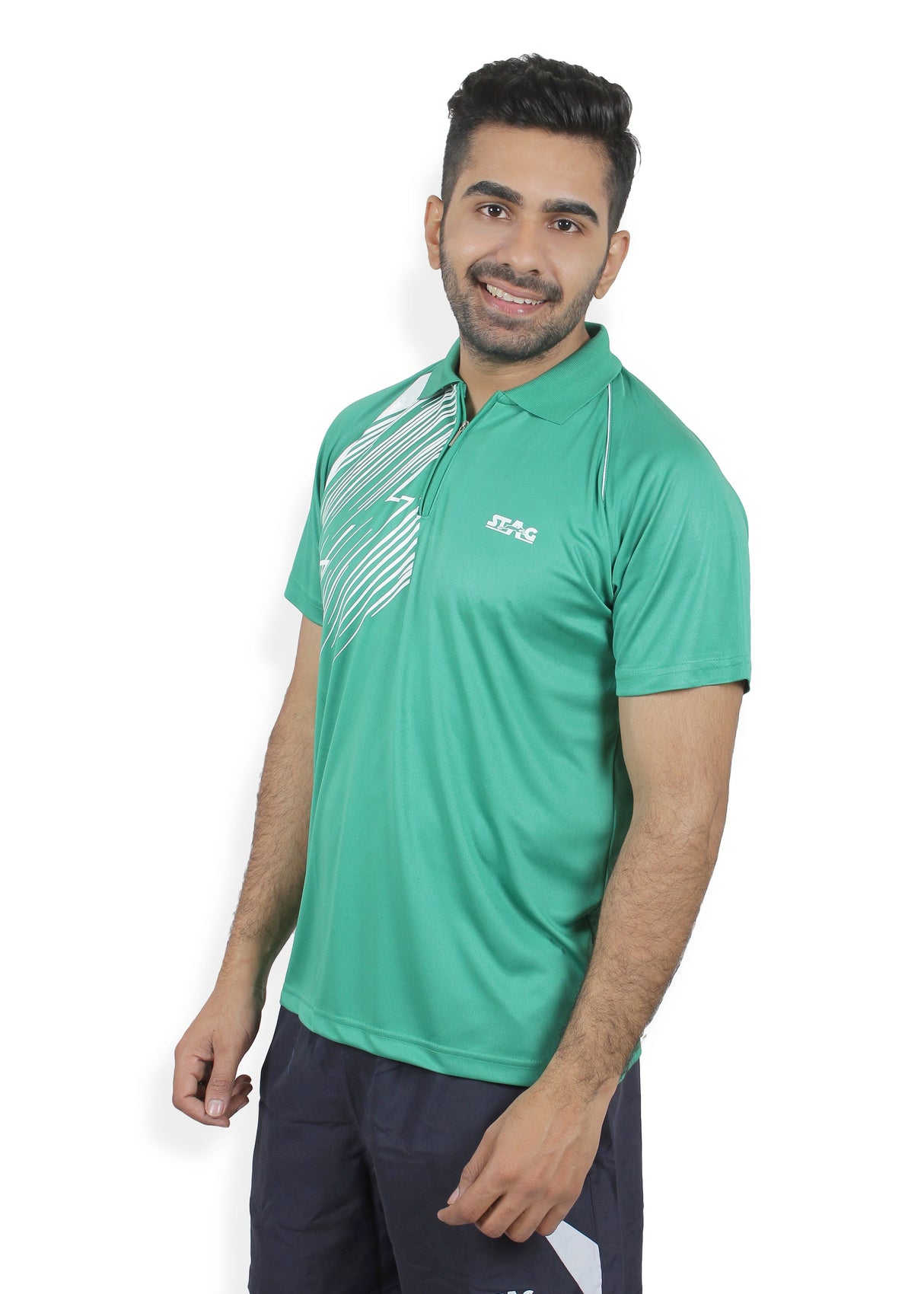 STAG GLOBAL Printex Men's Athletic Fit Polo T-Shirt | Solid Sportswear for Active & Casual Use
