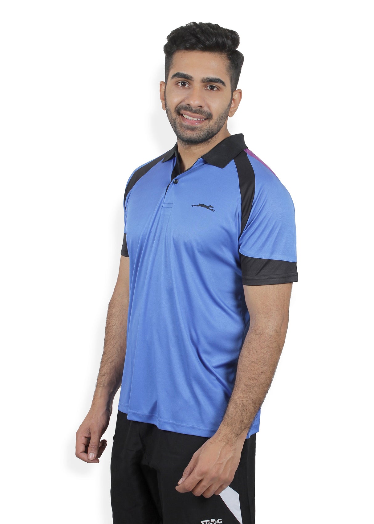 STAG GLOBAL Pro-X Men's Athletic Fit Polo T-Shirt | Solid Sportswear for Active & Casual Use