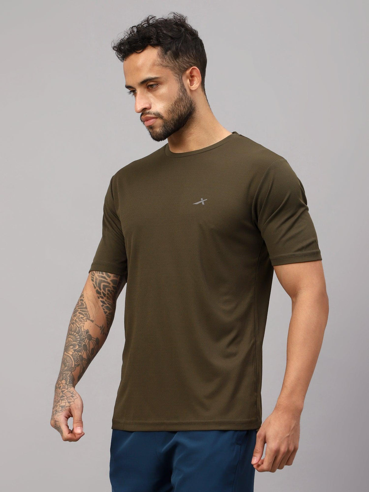 Vector X OMT-168 Mens Wear Polyester Solid Round Neck Half Sleeves T-shirt For Court Games, Cricket, Golf, Running, Training, Athletic Sports Moisture Wicking Tshirt