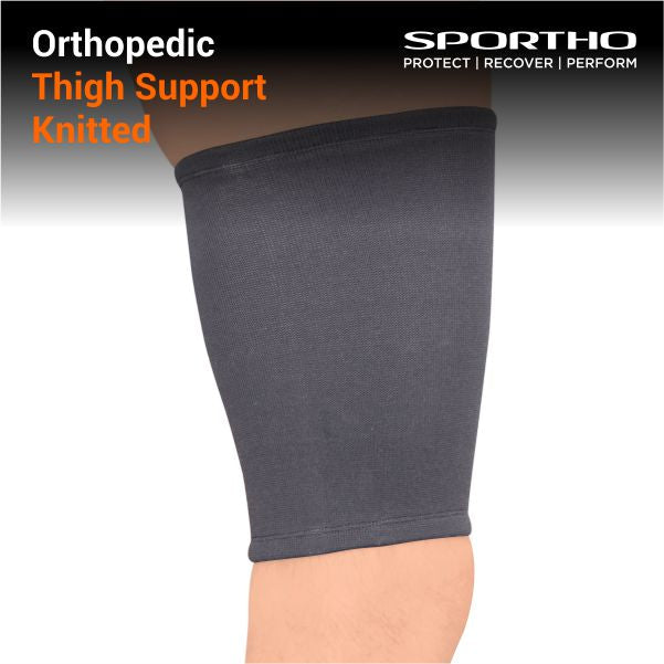 NIVIA Super Soft Thigh Support - Slip in , Thigh or Calf Compression, For Shock Absorption Available in S | M | L | XL & GreyColor , Used for All kind of impact Sports