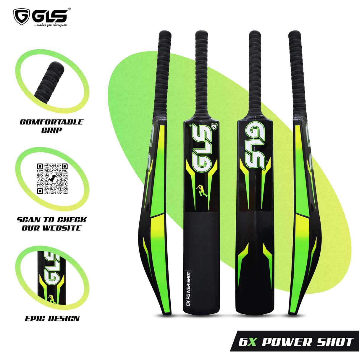 GLS Phantom Black Plastic Bat