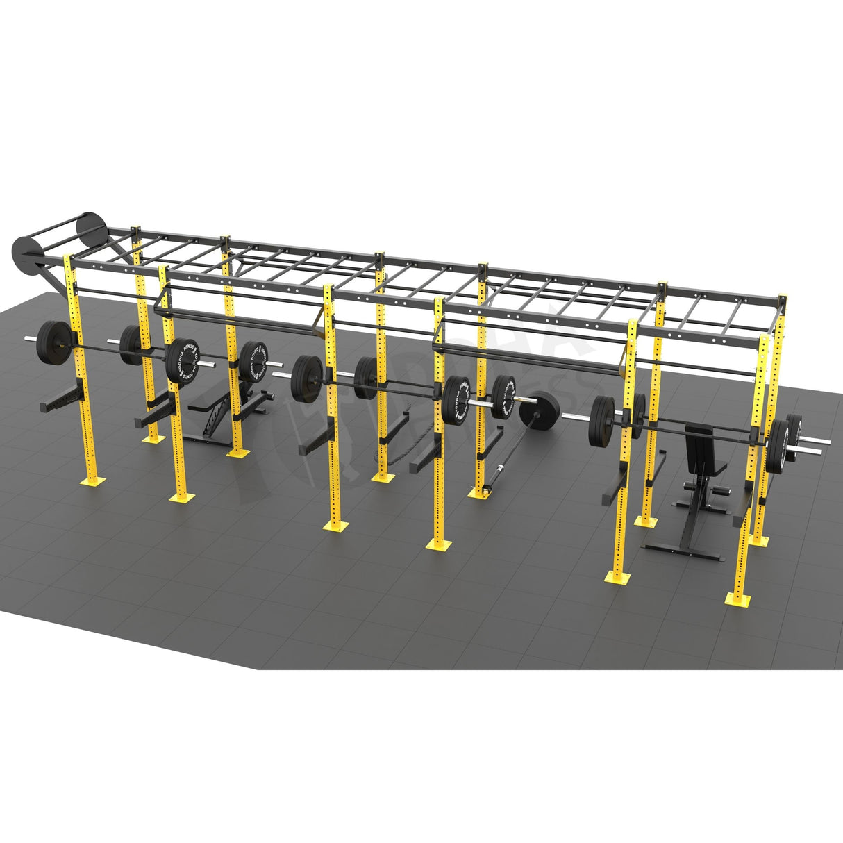 Freestanding CrossFit Rig - 24 Ft with Monkey Bar