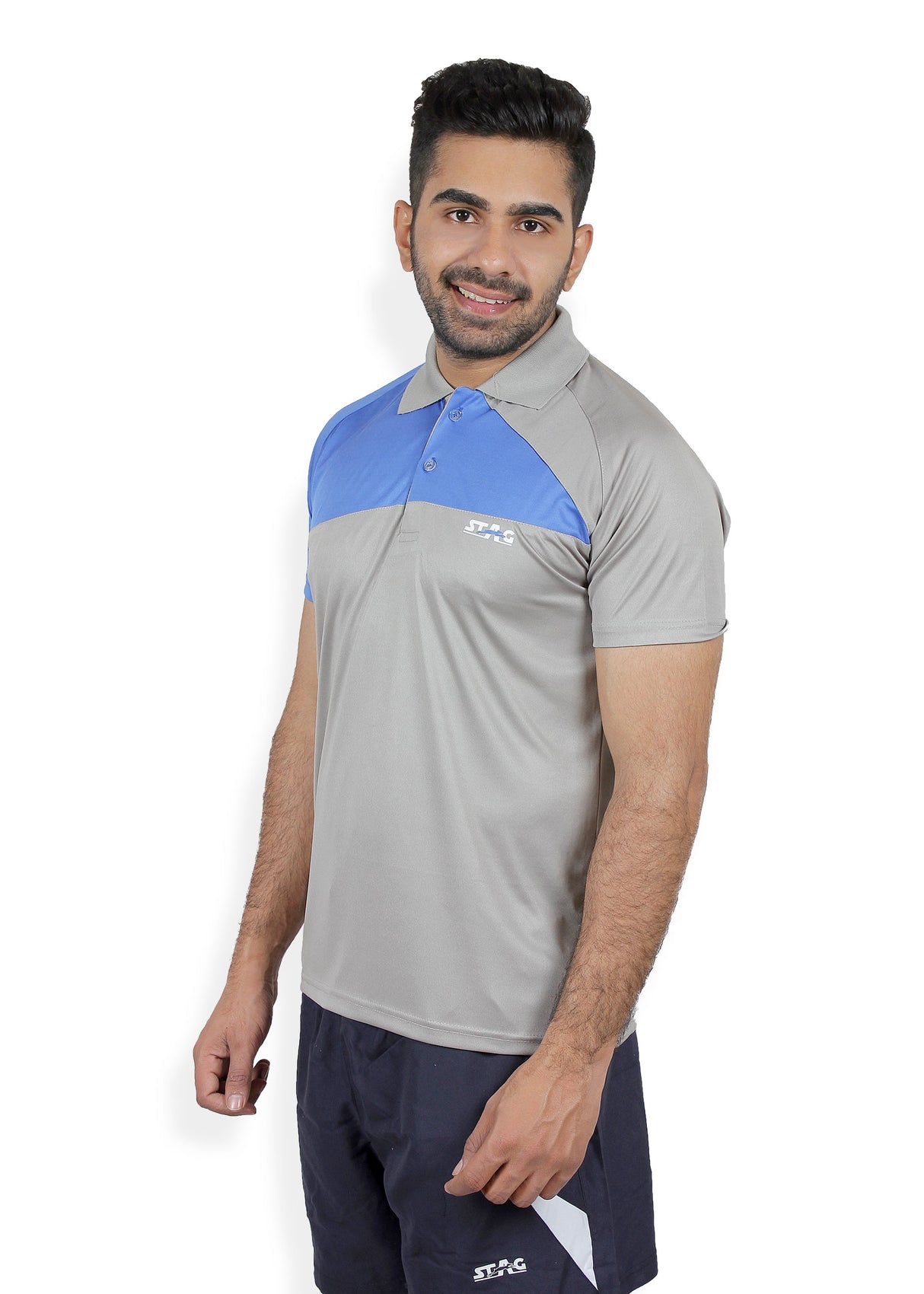 STAG GLOBAL Wing Men's Athletic Fit Polo T-Shirt | Solid Sportswear for Active & Casual Use