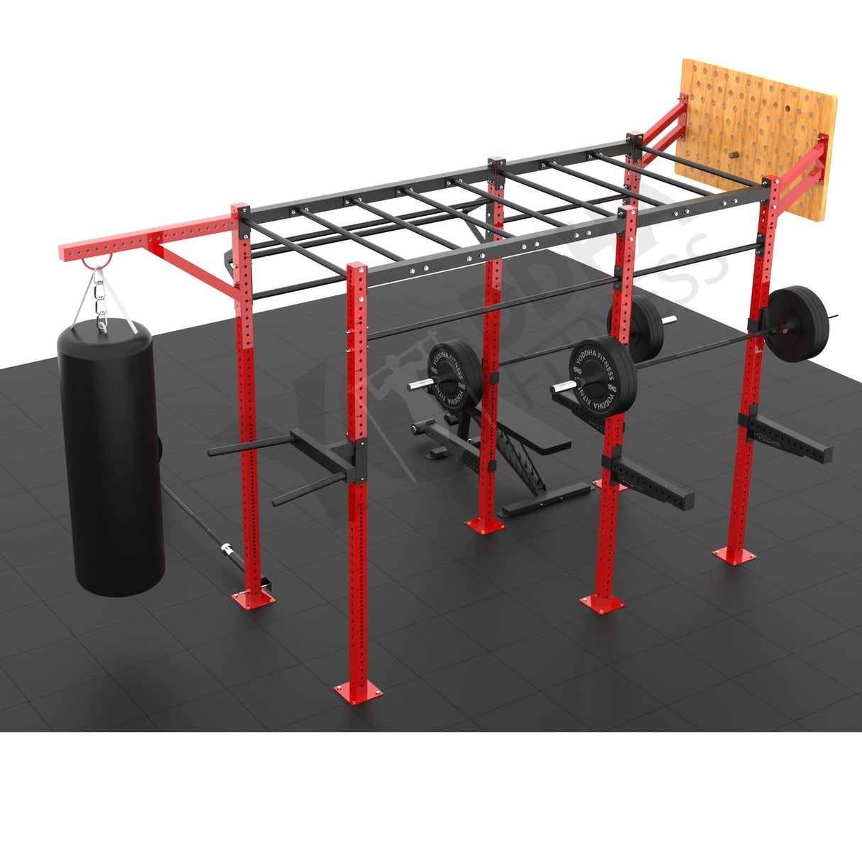 Freestanding Crossfit Rig - 10 Ft with Monkey Bar