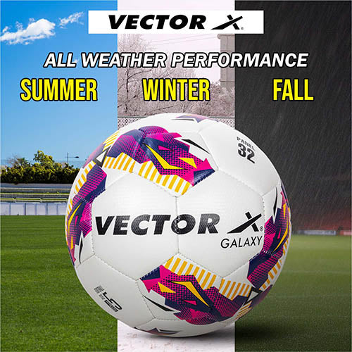 Vector X Galaxy TPU Machine Stitched Football|Training|Match |Sports|Playing |Practice|Indoor Outdoor Soccer Ball|Durable & Water-Resistant ball for Practice Size 5