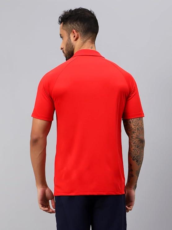 Vector X Mens Printed Polo Collar Neck Stylish Polyester T-Shirts