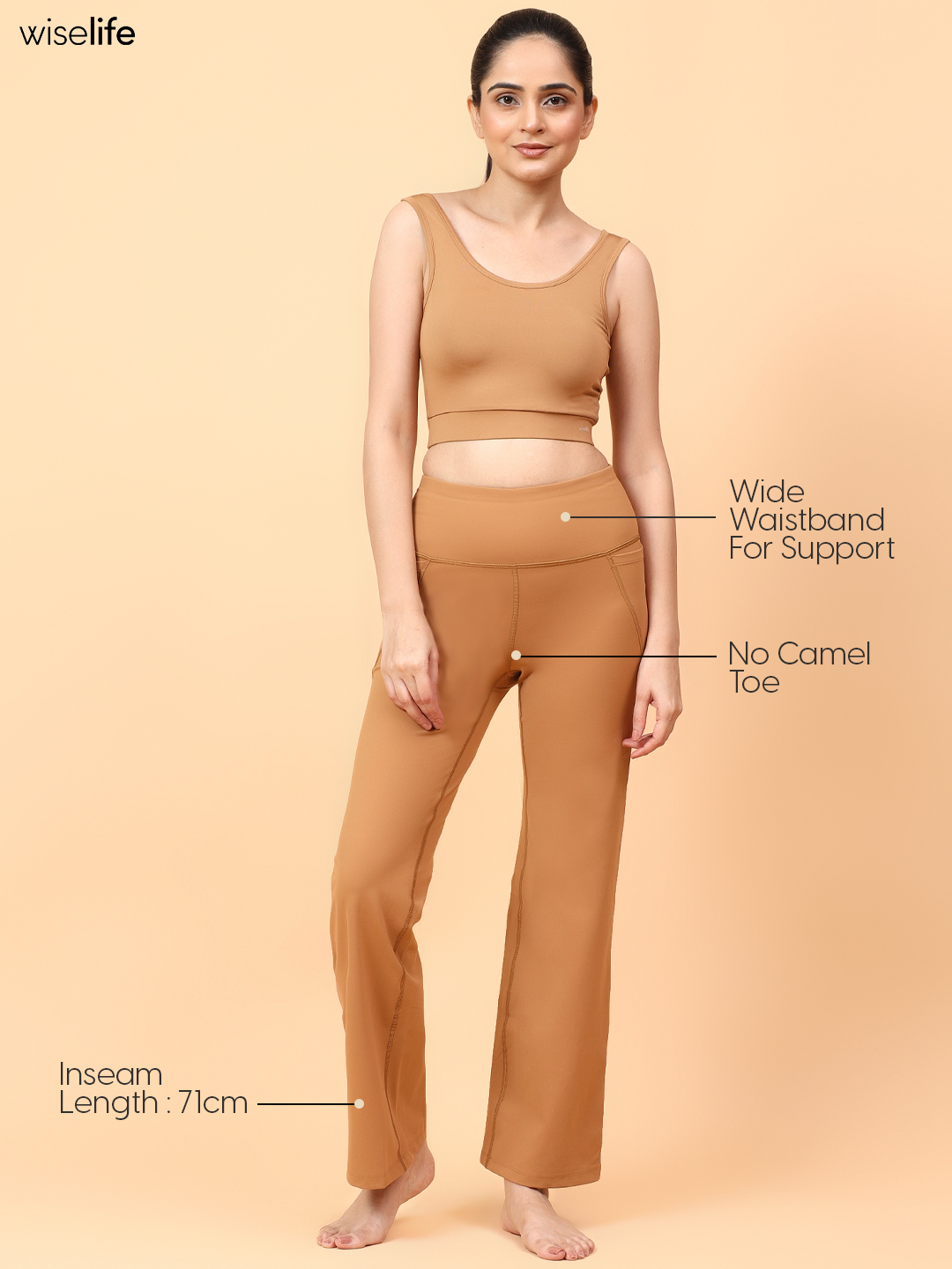 Active Flare Pants (Brown)