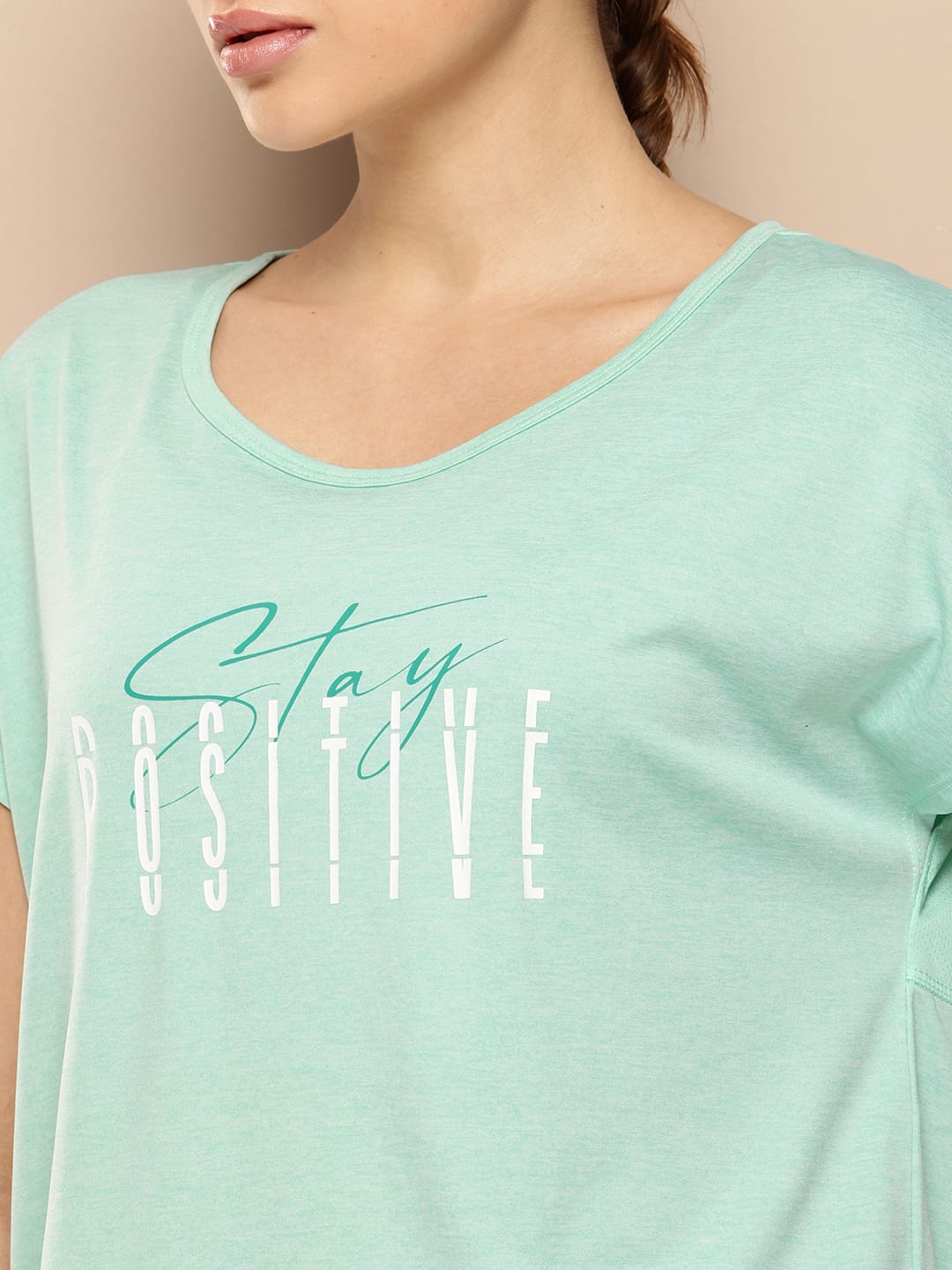 Women's Yoga Tee with Back Mesh Panel