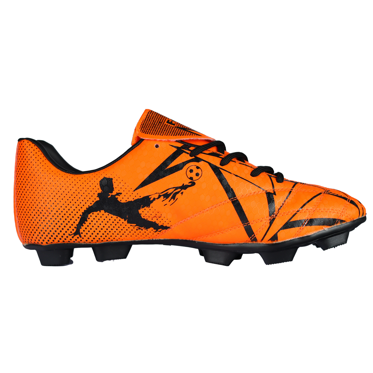Fenta KICK: Beginner PU Soccer Shoes with Black PVC Sole