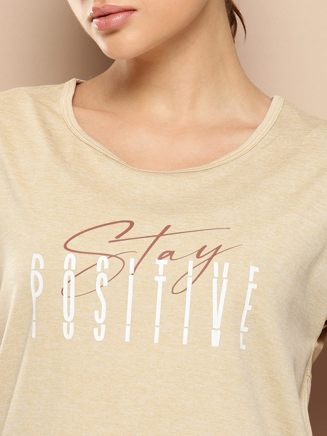 Yoga Tee with Back Mesh Panel