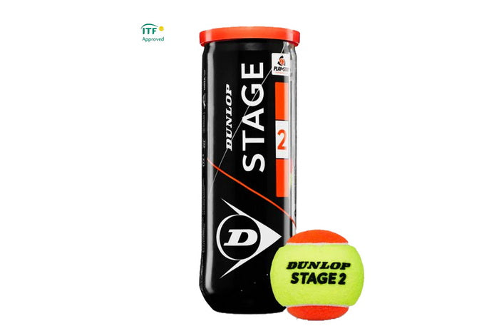 Dunlop Stage 2 Green-Orange Tennis Ball (1 Can (3 Balls/Can)