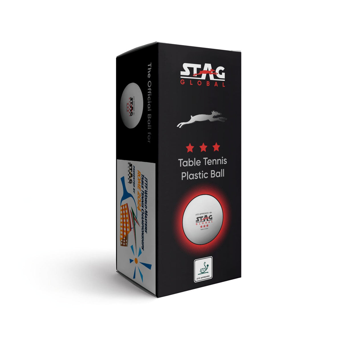 STAG GLOBAL Special Edition : Rome 2024 3 Star 40+ MM Table Tennis Ball