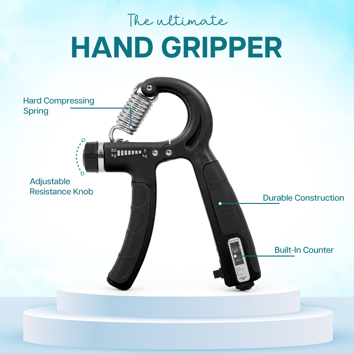 Adjustable Hand Grip with Automatic Counter