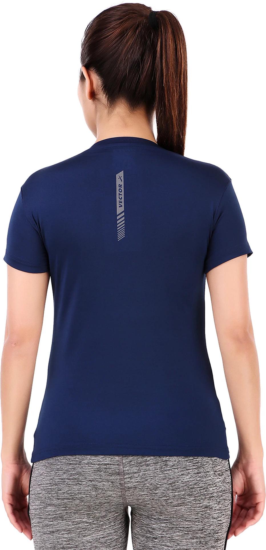 VECTOR X OGT-317 WOMEN'S SMART FIT SPORTS ROUND NECK T-SHIRTS