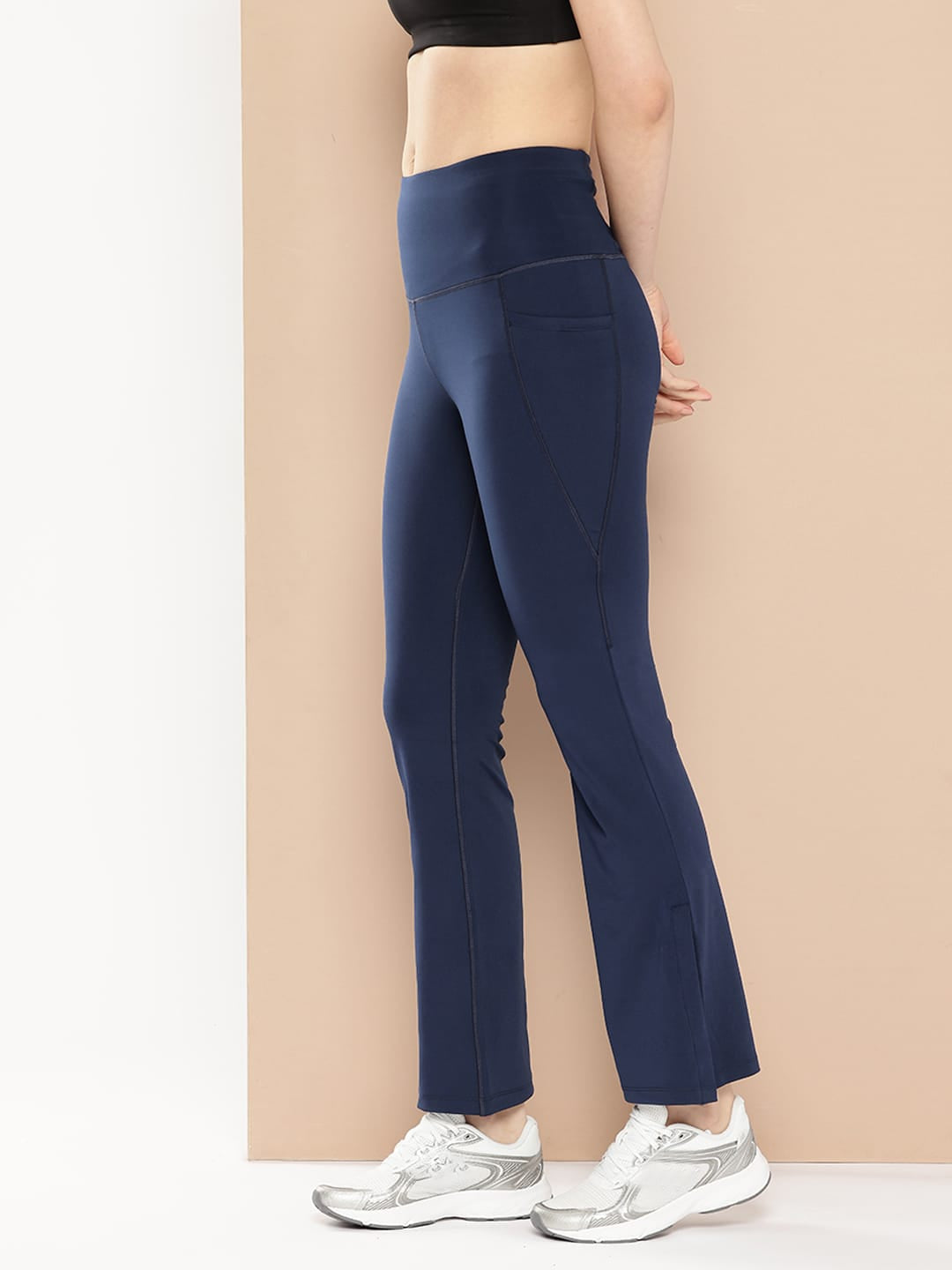 Slit Bootcut Navy Blue