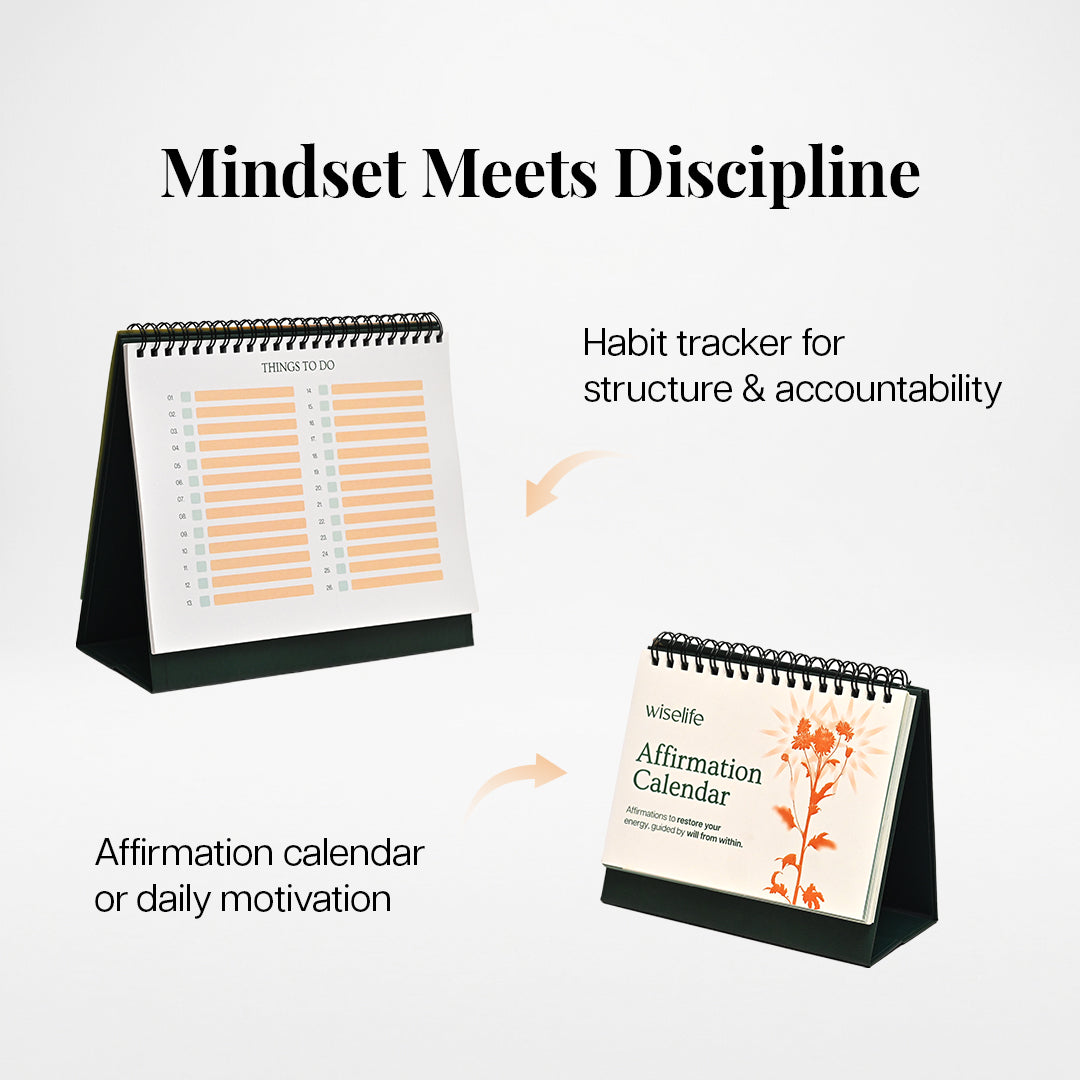 Mindful Living Combo | Affirmation Calendar & Habit Tracker