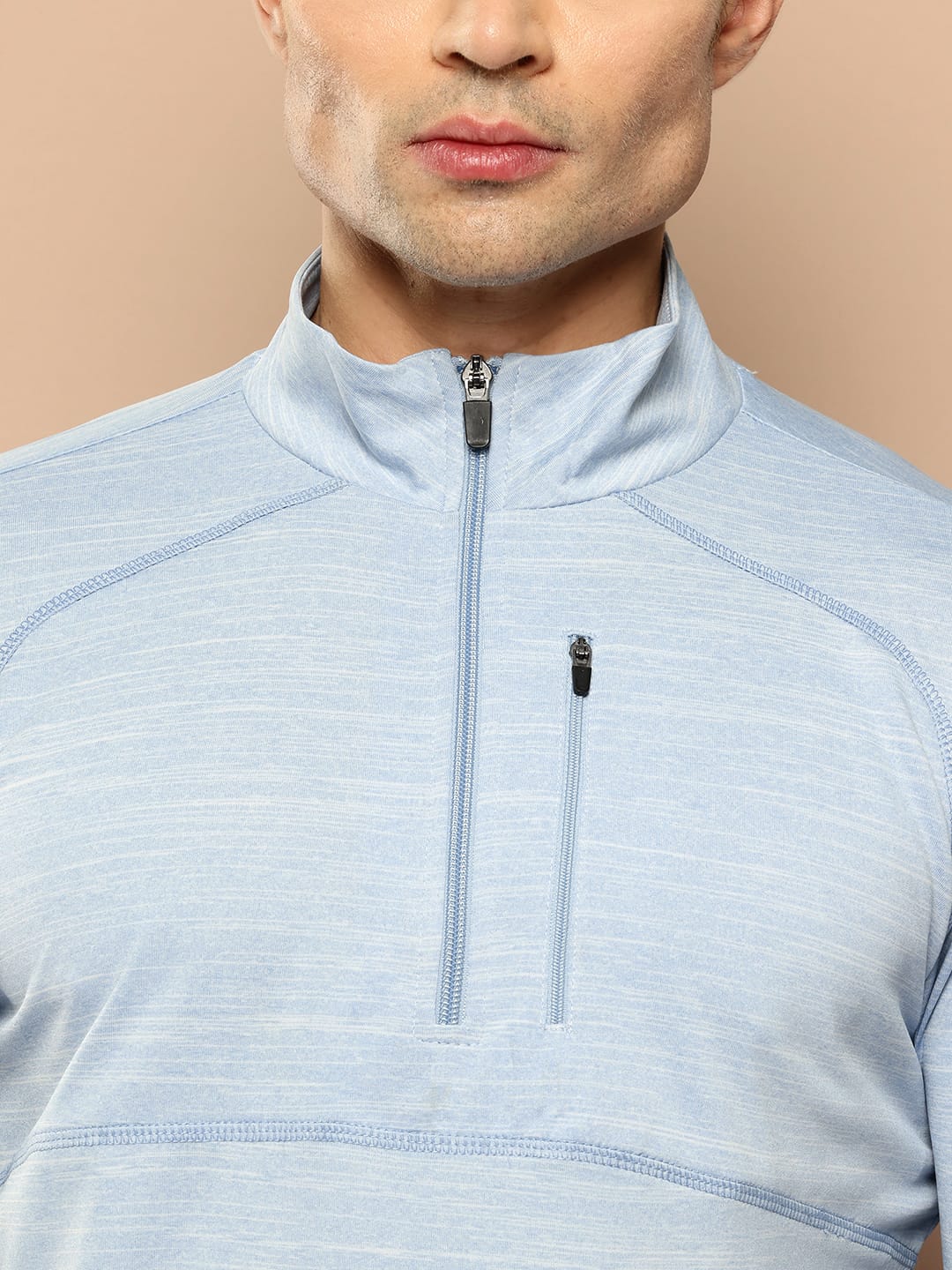 ALCIS MEN BLUE ZIPFLEX TEE