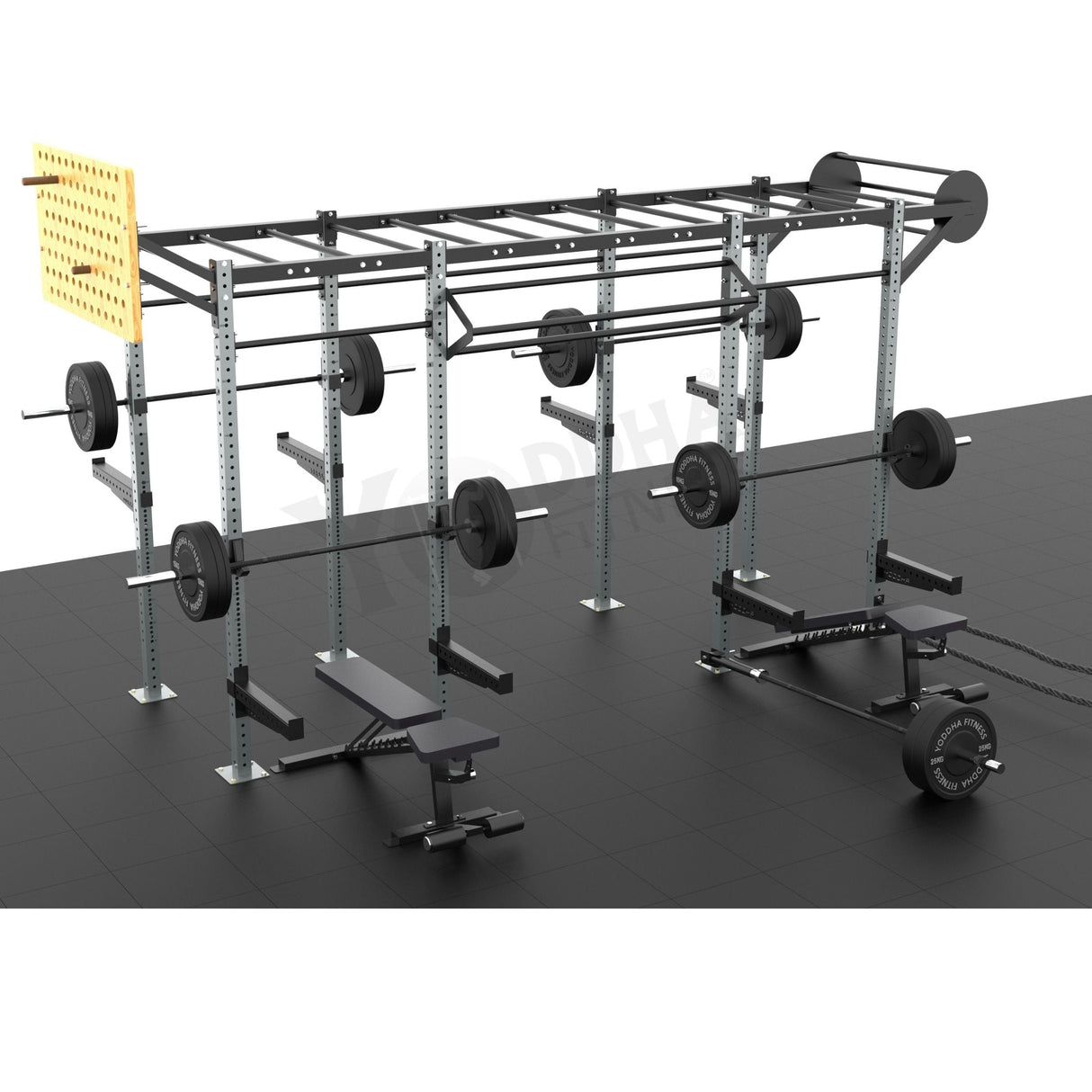 Freestanding Crossfit Rig - 14 Ft with Monkey Bar