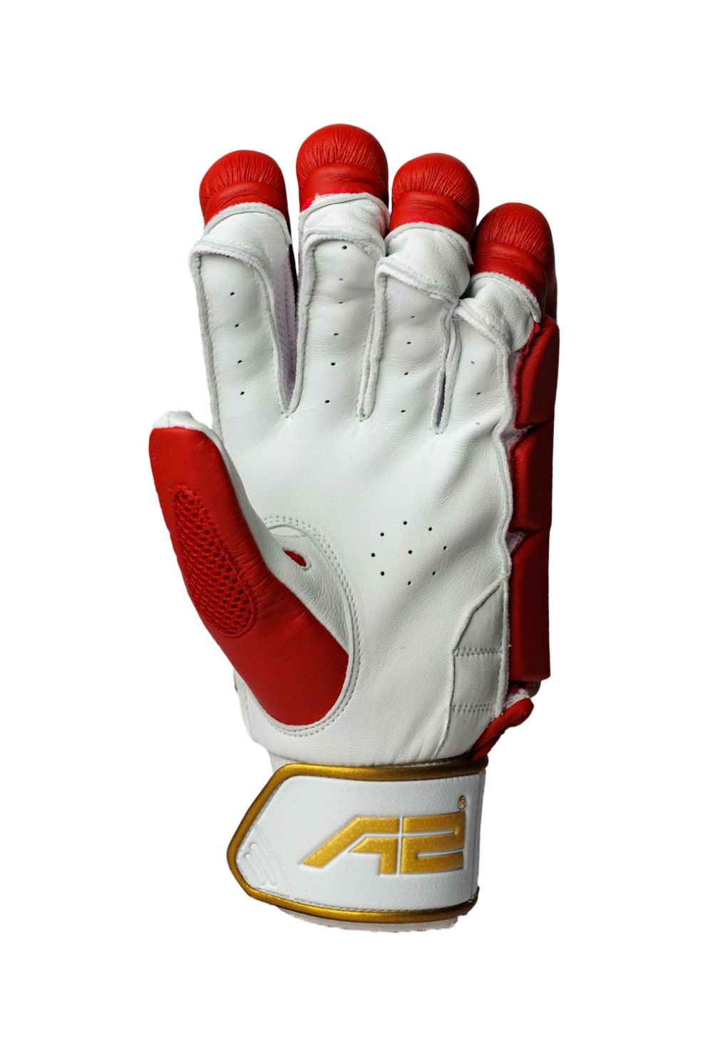 Cricket Batting Gloves - Gold & Red