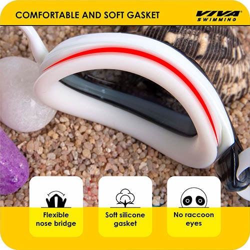 Viva Swimming Shark Fin Kids Swimming Cap & Goggles with 2 Ear Plug Kids OKEO Swimming Combo Kit