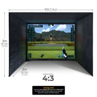 SimSpace Golf Enclosure - Platinum White Screen (4 x 3 x 3 Mtr)