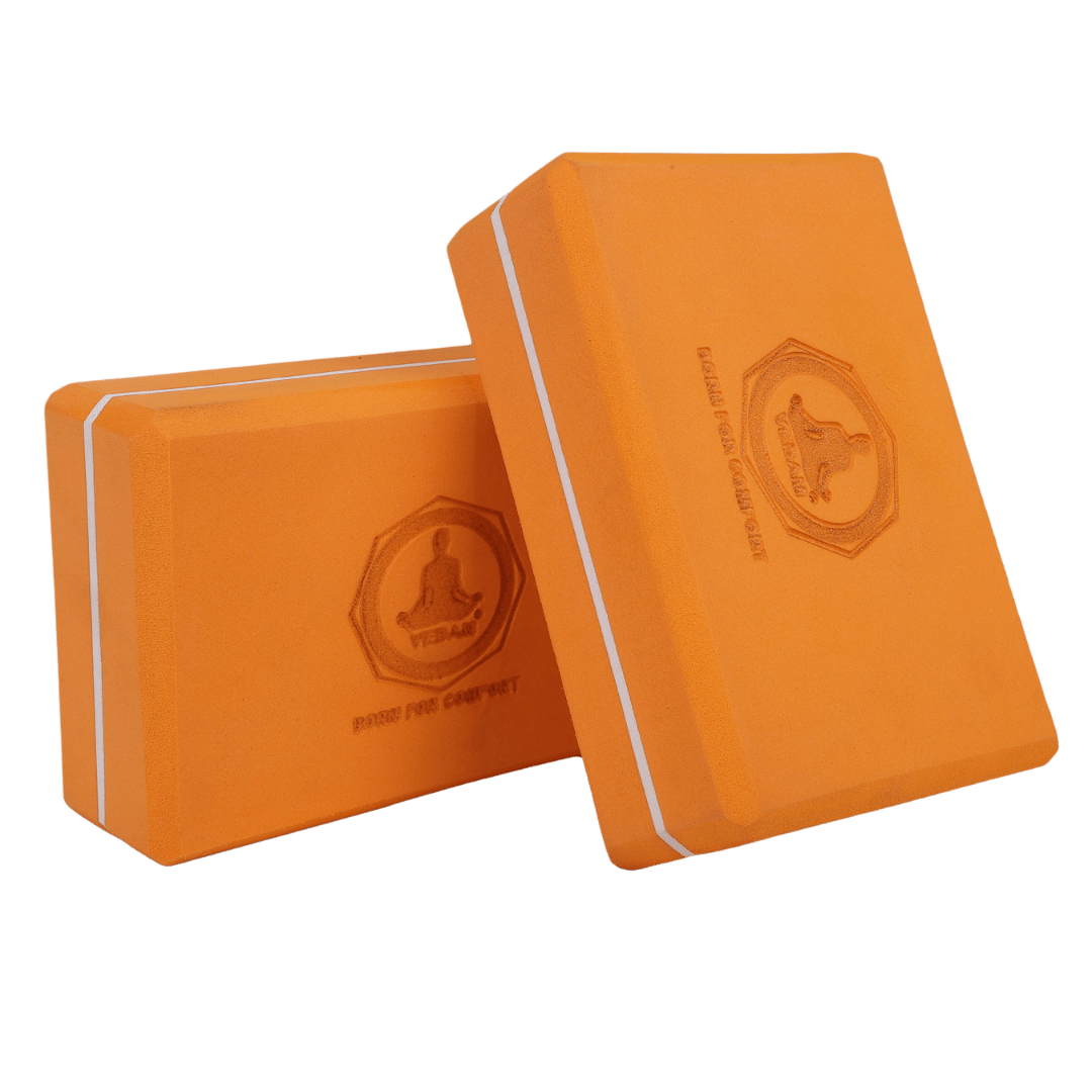 Vedam Yoga Block Set of 2 (Orange)