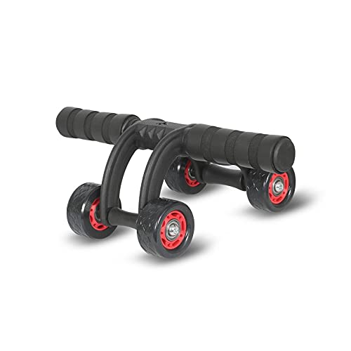 Vector X 4 Wheel Ab Roller with Knee Mat Home Gym Boxing Exercise Workout Equipment