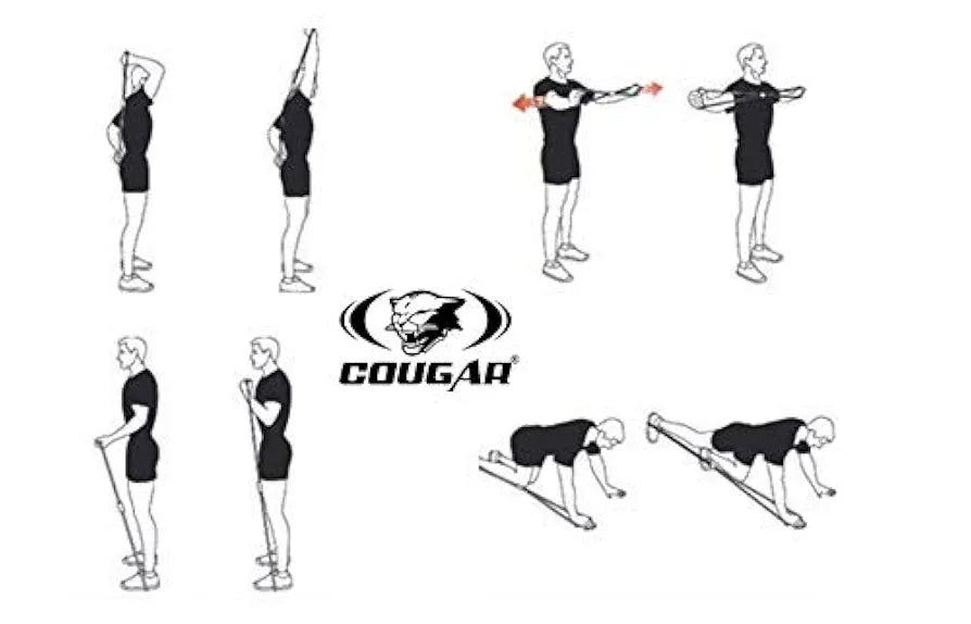 Cougar Latex Chest Expander Yoga Figure 8 Toner for Men and Women,