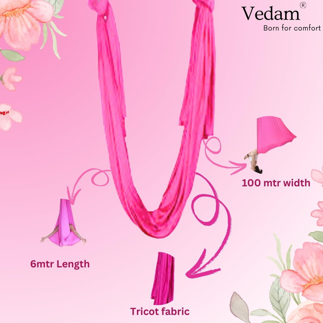 Premium Aerial Yoga hammock – Pink