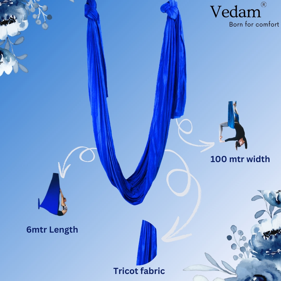 Premium Aerial Yoga hammock – Royal Blue