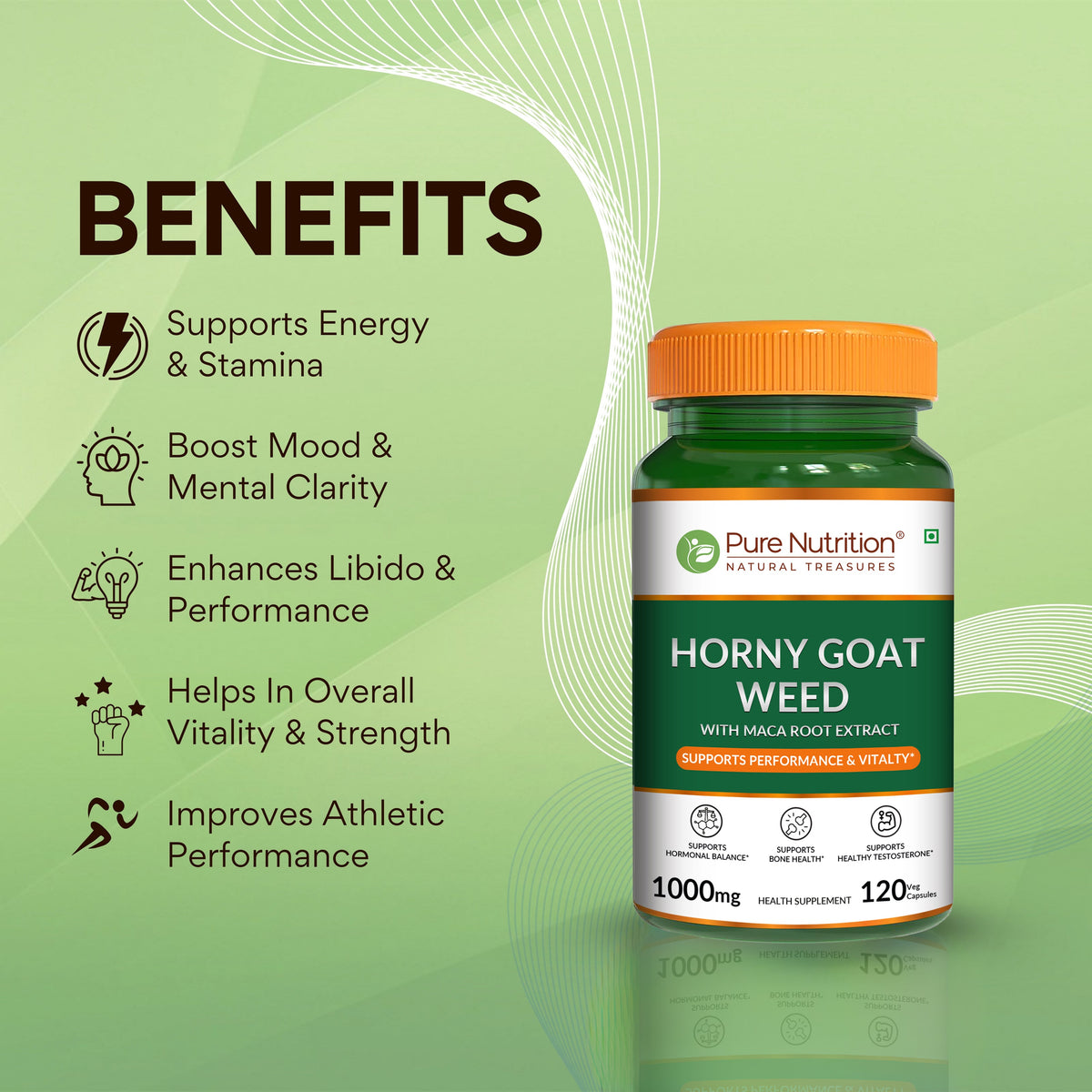 Horny Goat Weed with Maca Root 120 Veg Tablets | Vitality & Stamina
