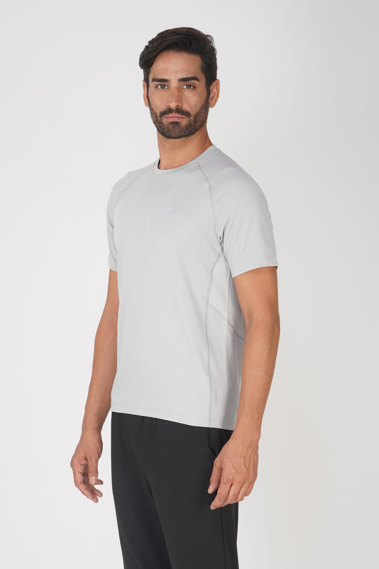 Men Grey LightMesh Reflective Tshirt