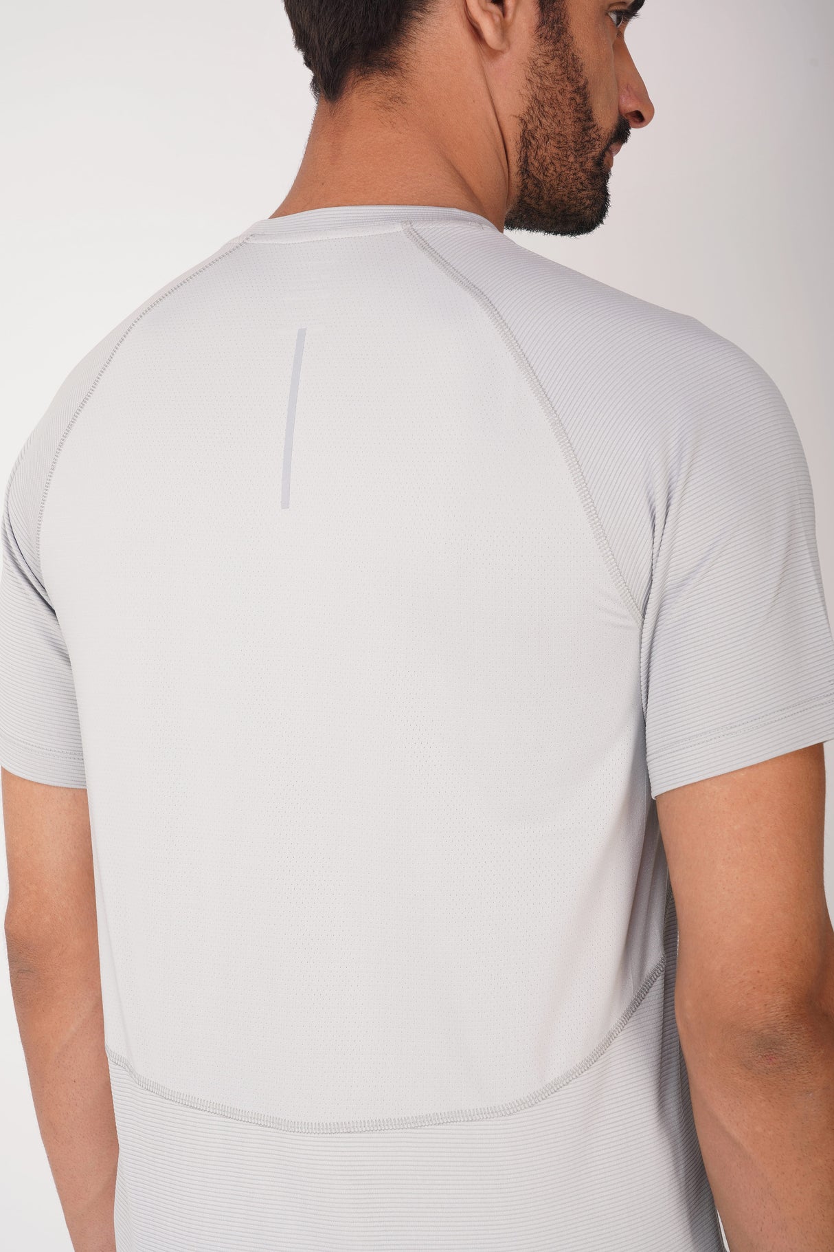 Men Grey LightMesh Reflective Tshirt