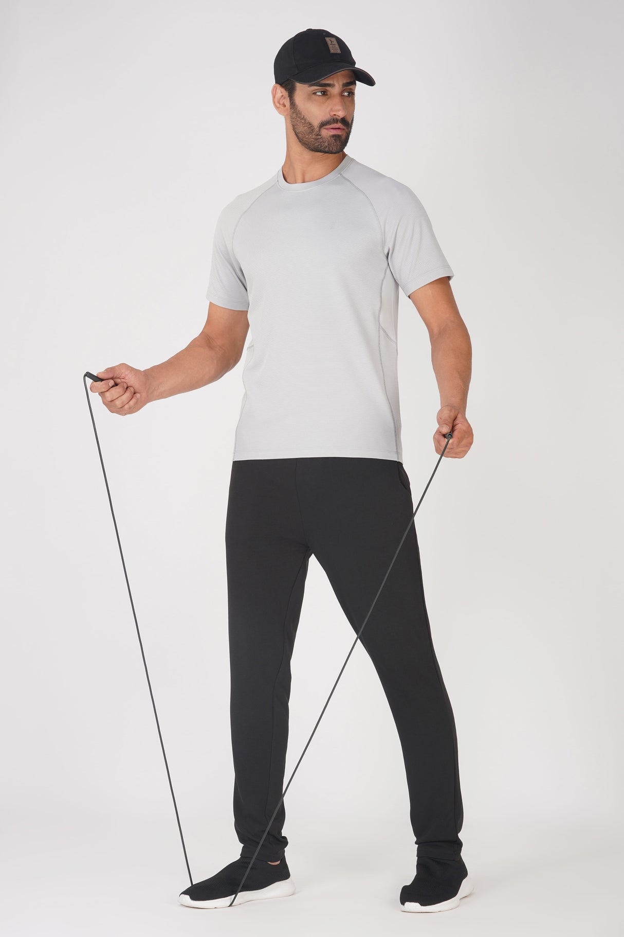Men Grey LightMesh Reflective Tshirt
