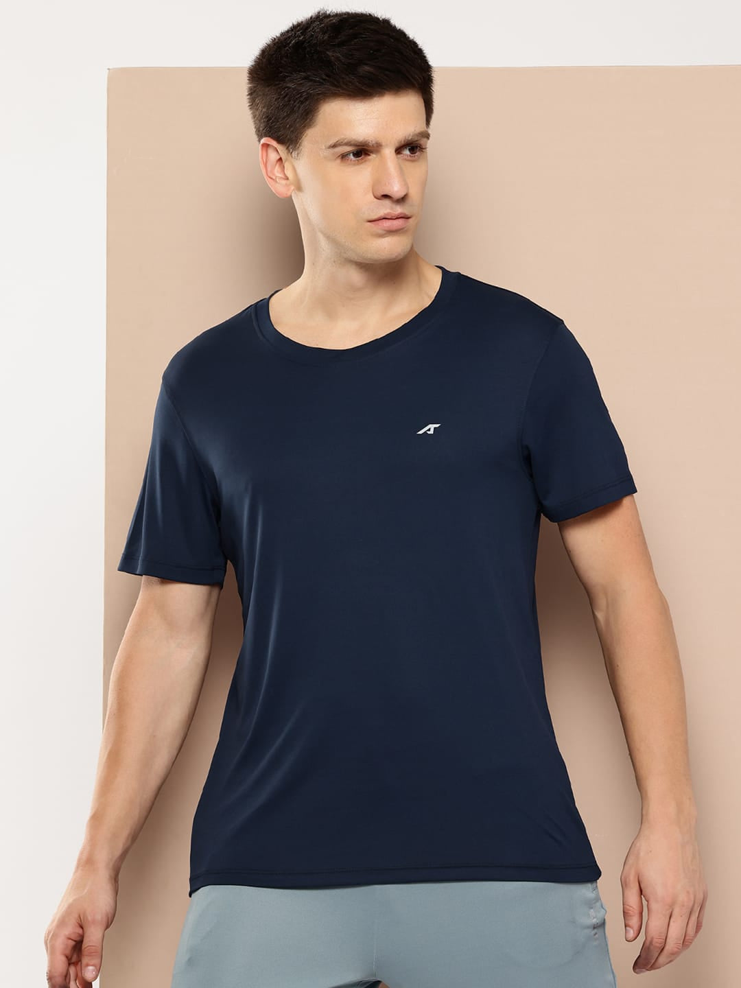 Alcis Men Navy Solid Wonder Tee
