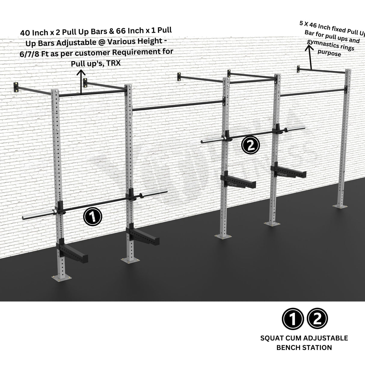 Wall Mounted CrossFit Rig - 20 Ft