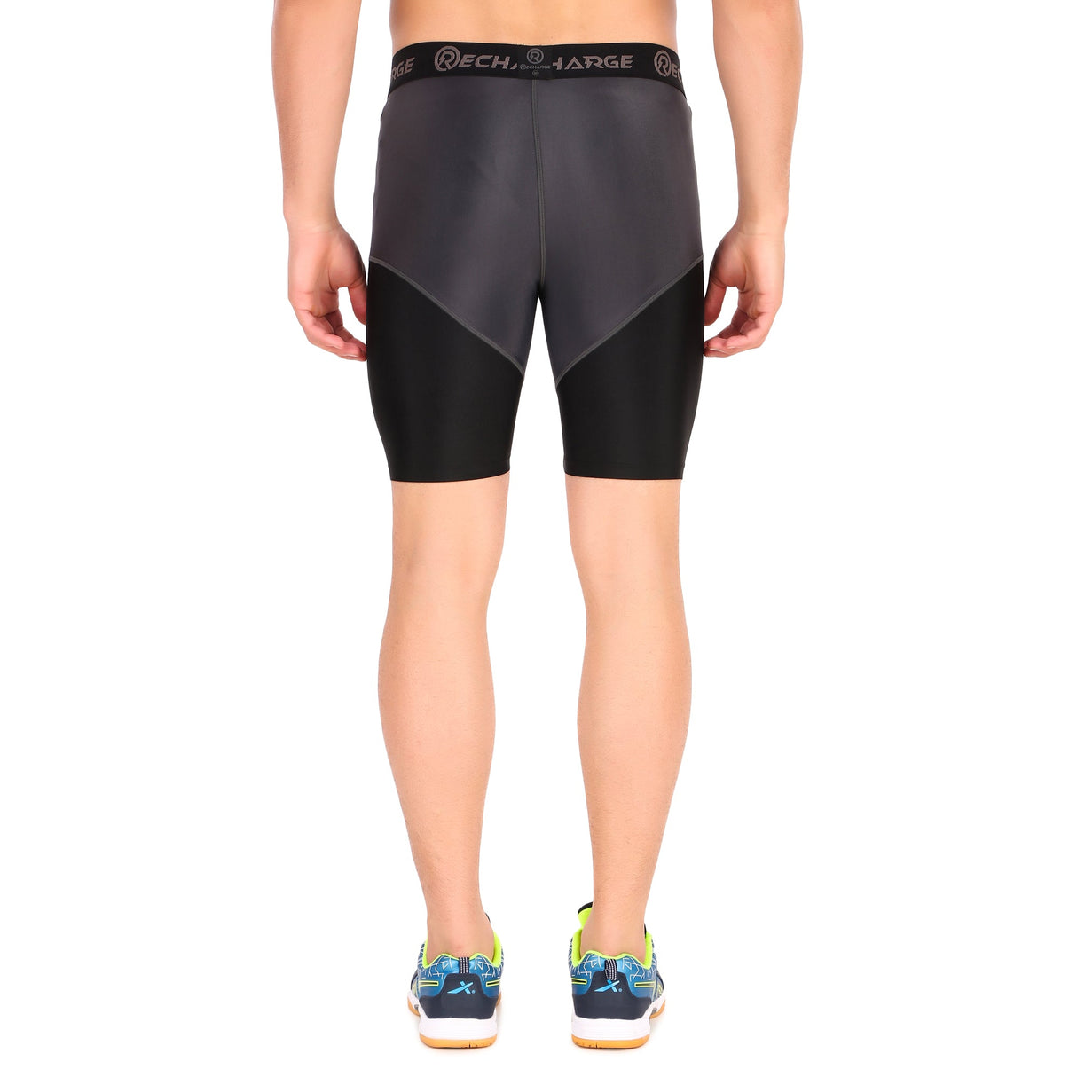 Men's DC Polyester Compression Shorts (Black/Grey)