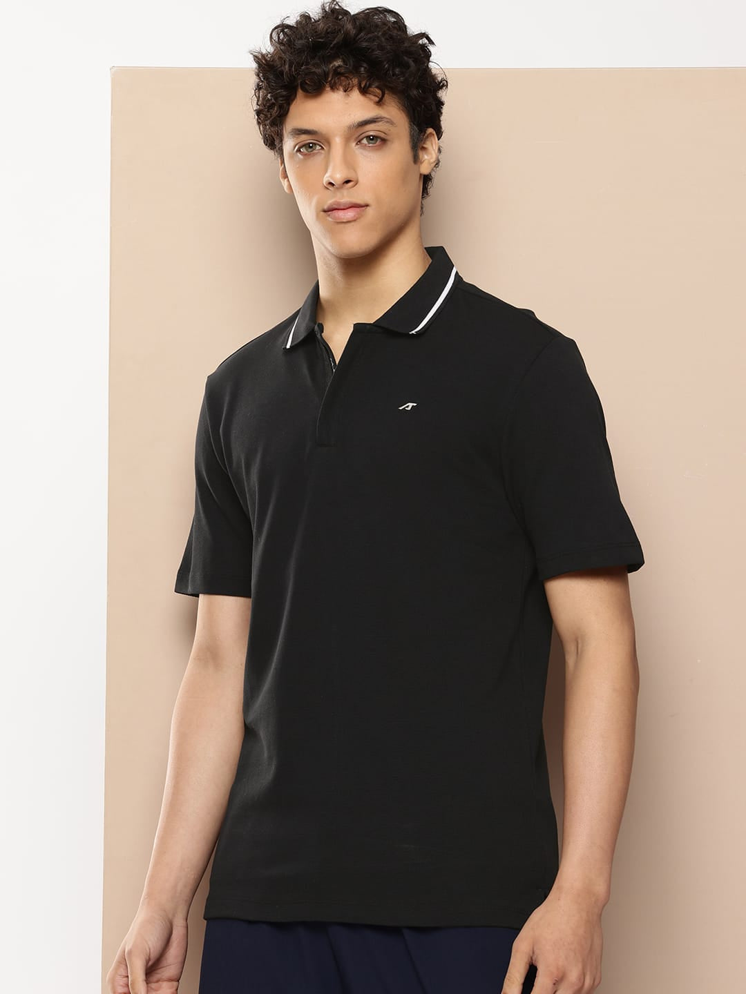 Alcis Men Hidden Zip Polo