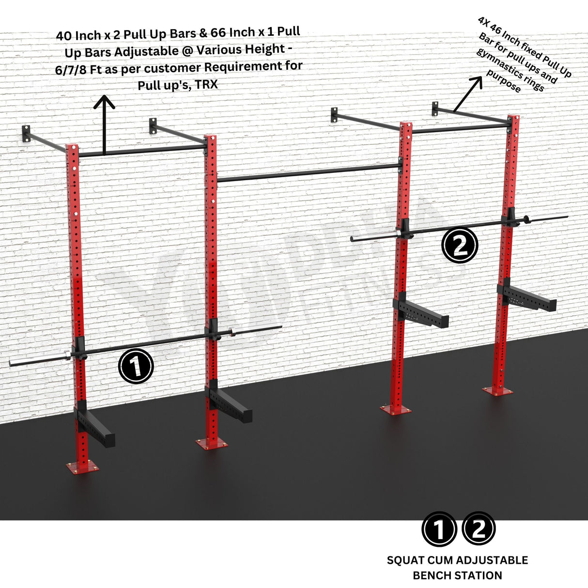 Wall Mounted CrossFit Rig - 14 Ft