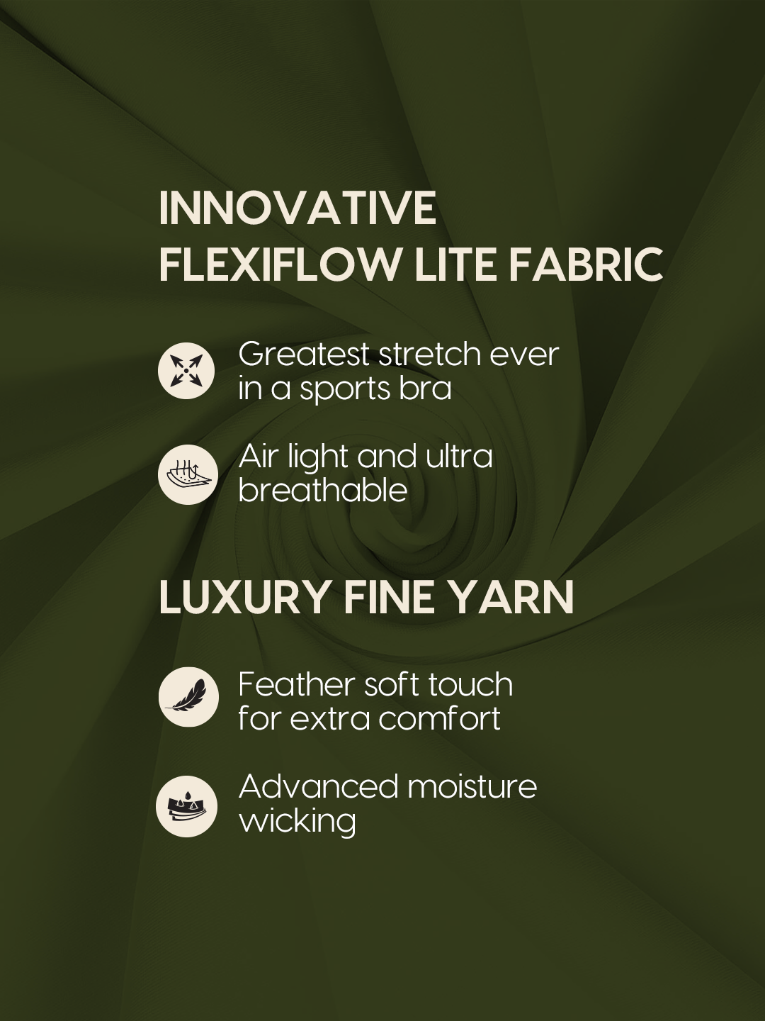 Active Wings Bra (Olive green)