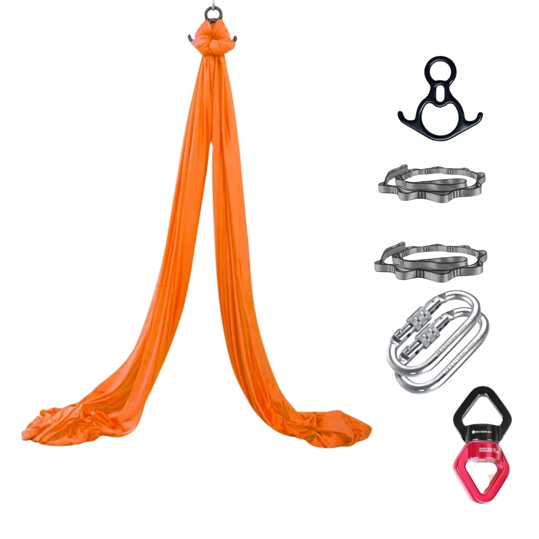 Premium 12 mtr Aerial Yoga hammock – Orange