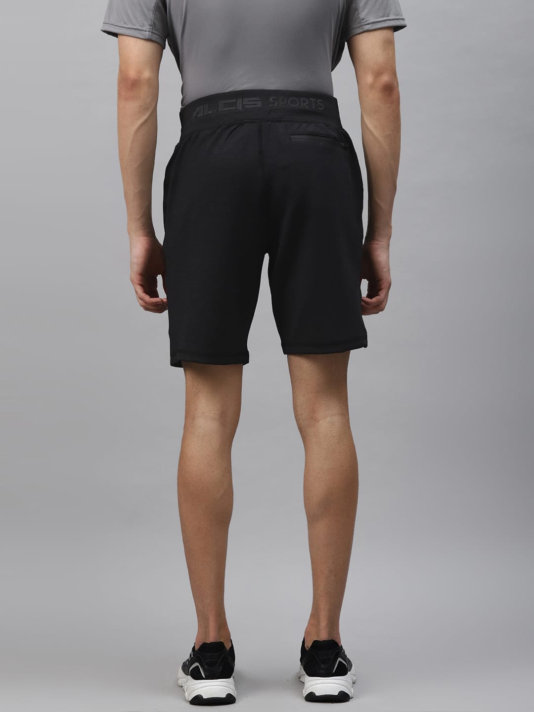 Alcis Men Black Solid Slim Fit Training Shorts-S