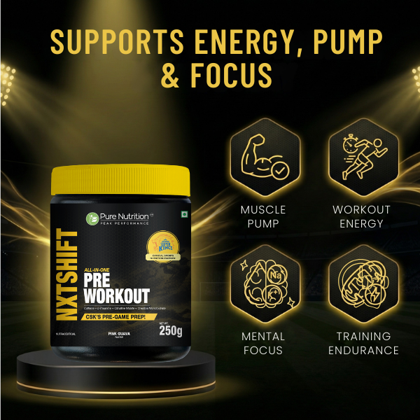 NXTShift Pre-Workout Caffeine, L-Theanine & Citrulline for Energy & Focus