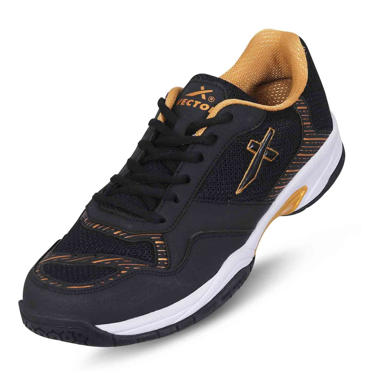 Vector X Xplode 2.0 Tennis/Badminton Court Shoe, Elegent Design, Synthetic + Breathable Mesh Upper With TPU Fusing|Rubber Outsole| Slip Resistance, Lightweight, EVA Insocks for Comfort