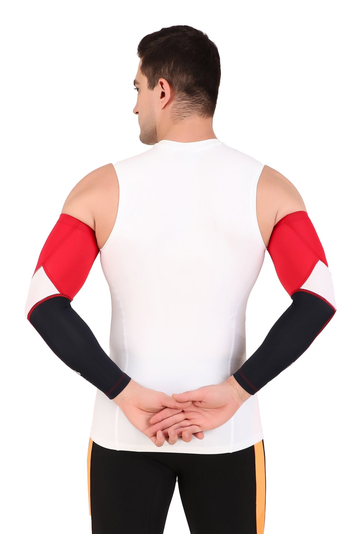 Nylon Compression Arm Sleeves (Navy/Red/White)