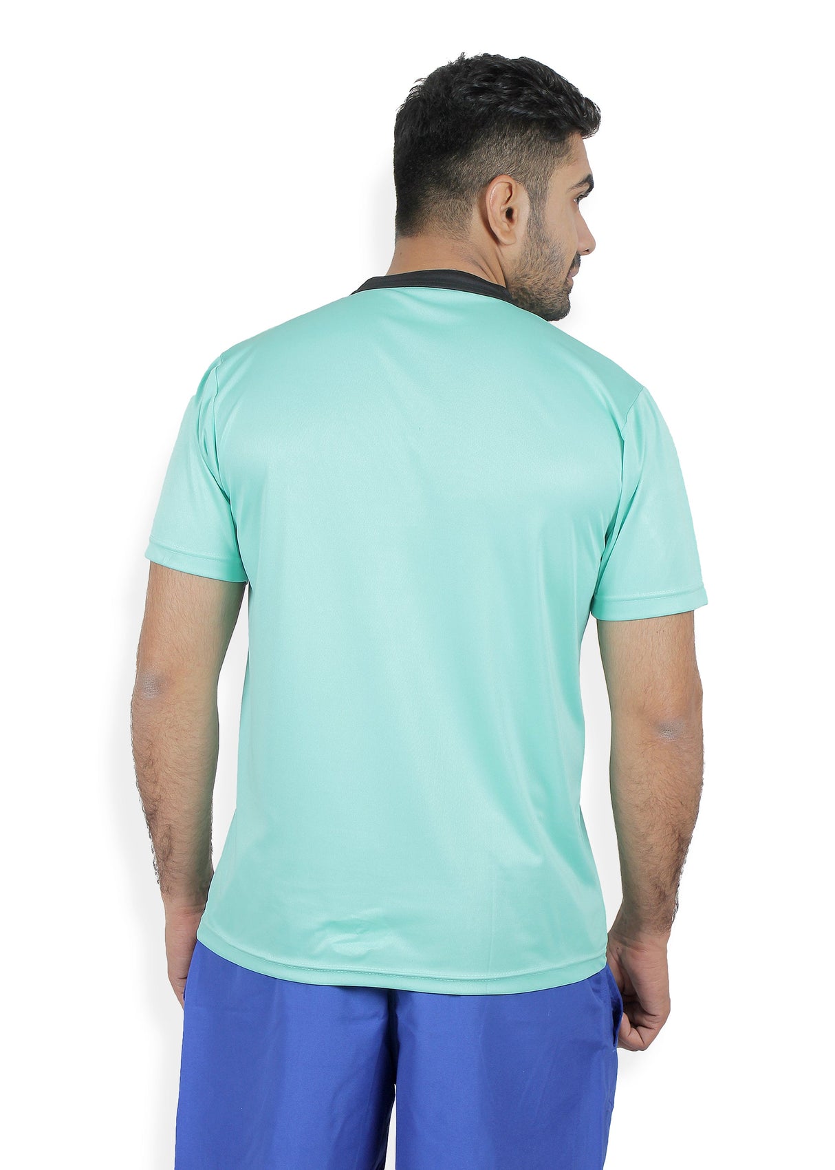 STAG GLOBAL High Neck Men's Athletic Fit T-Shirt | Solid Sportswear for Active & Casual Use