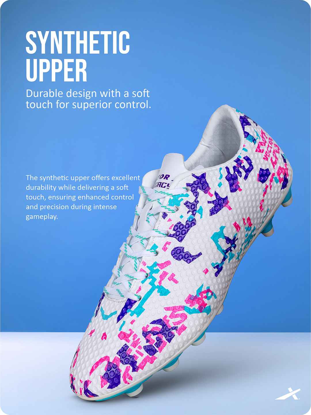 Vector X legacy 3D Texture Imported TPU Fusing Upper with Electroplating Sole Football Shoes