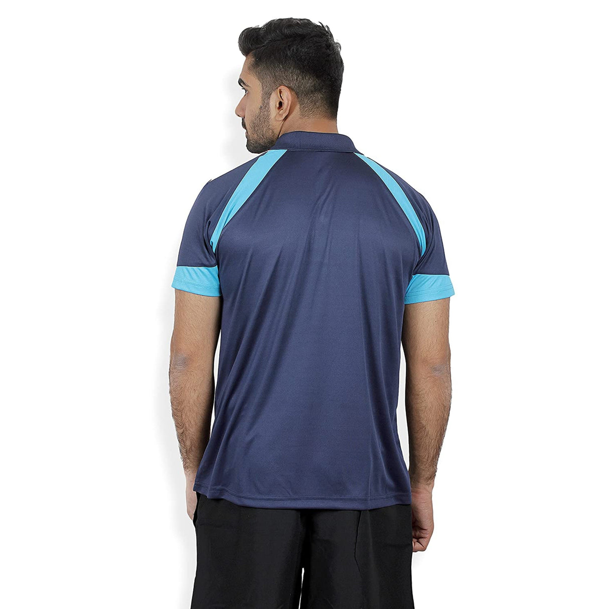 STAG GLOBAL Pro-X Navy Blue | Men's Solid Regular Fit Polo T-Shirt | Sports & Casual Wear